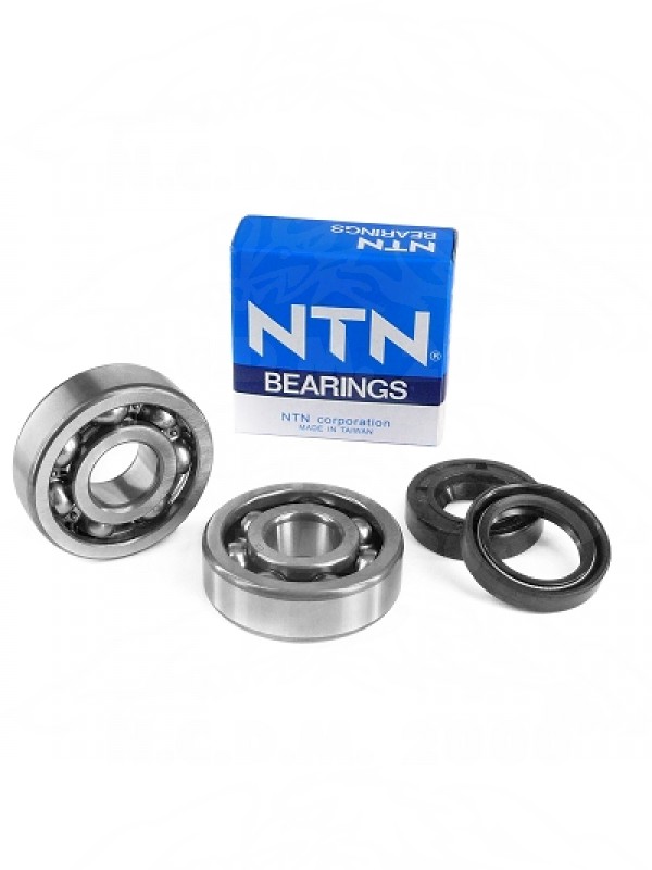  KIT CUSCINETTI NTN ( 6204 JR2 C4 ) + SERIE PARAOLI MOTORE DERBI SENDA / GPR / GILERA 50 SMT / RCR (