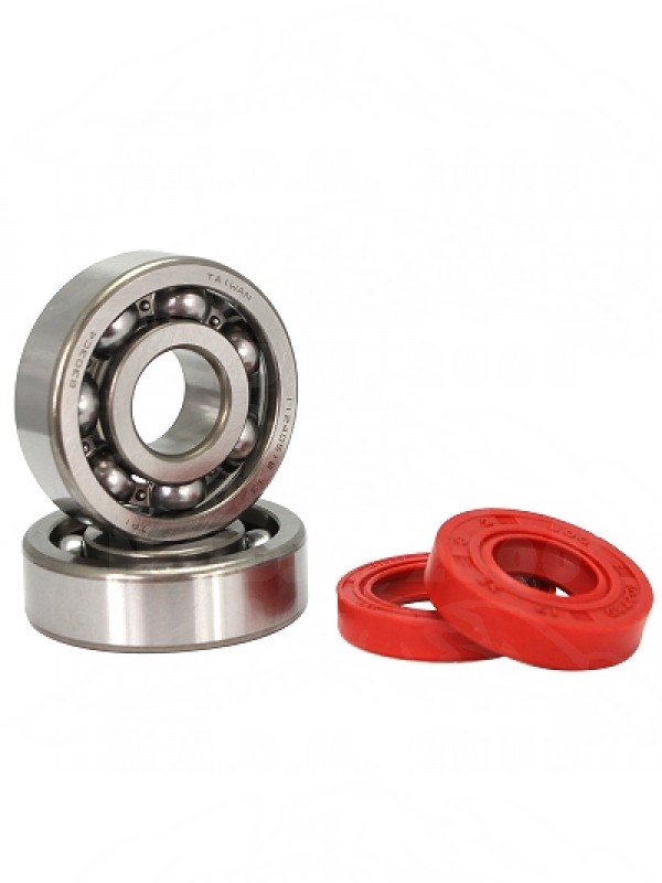 KIT CUSCINETTI TPI (6303 TVH C4 ) +SERIE PARAOLI MOTORE AM6 TIPO ORIGINAL 100020D