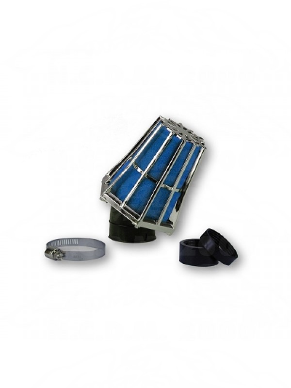 FILTRO ARIA TNT R-EVOLUTION 30° Ø35 / 28 CROMO / BLU 115090