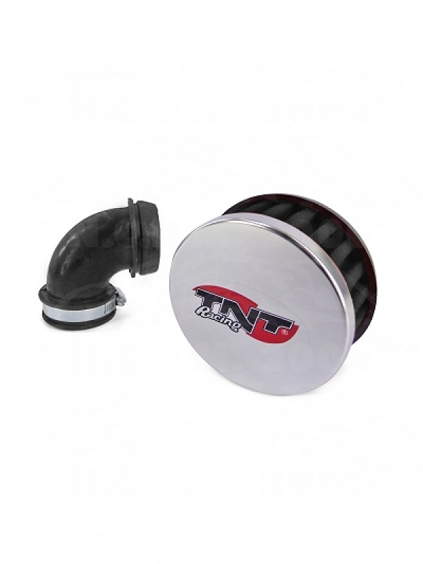 FILTRO ARIA TNT R-BOX HS CURVA 90° NERO attacco 28 / 35mm 115094