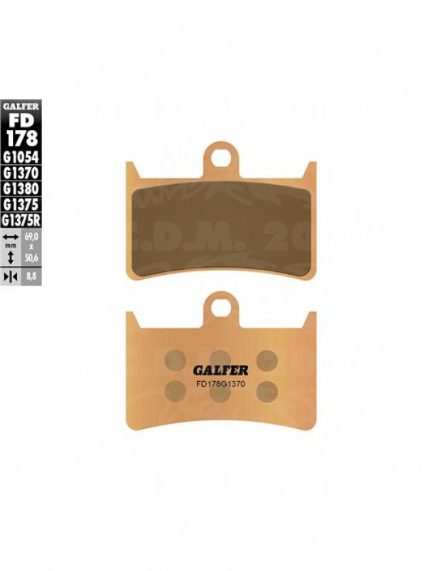 PASTIGLIE FRENO SINTERIZZATE.GALFER ANTERIORE YAMAHA FD178G1370