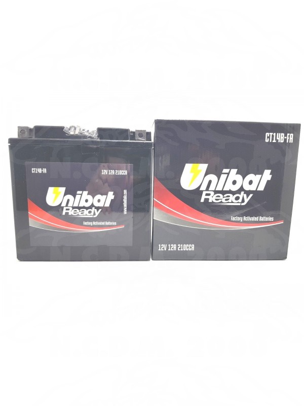 BATTERIA UNIBAT READY YT14B-BS PRECARICATA=YUASA YT14B-BS