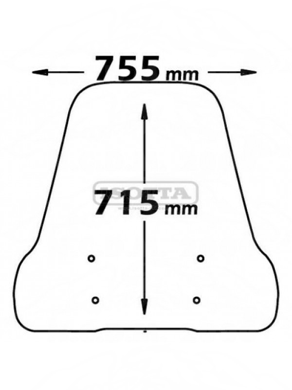 PARABREZZA CUPOLINO ISOTTA PER MALAGUTI F10 E21+A110