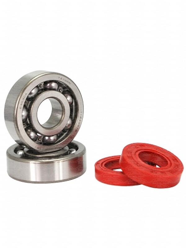 KIT CUSCINETTI TPI (6303 TVH C4 ) +SERIE PARAOLI MOTORE AM6 TIPO ORIGINAL 100020D