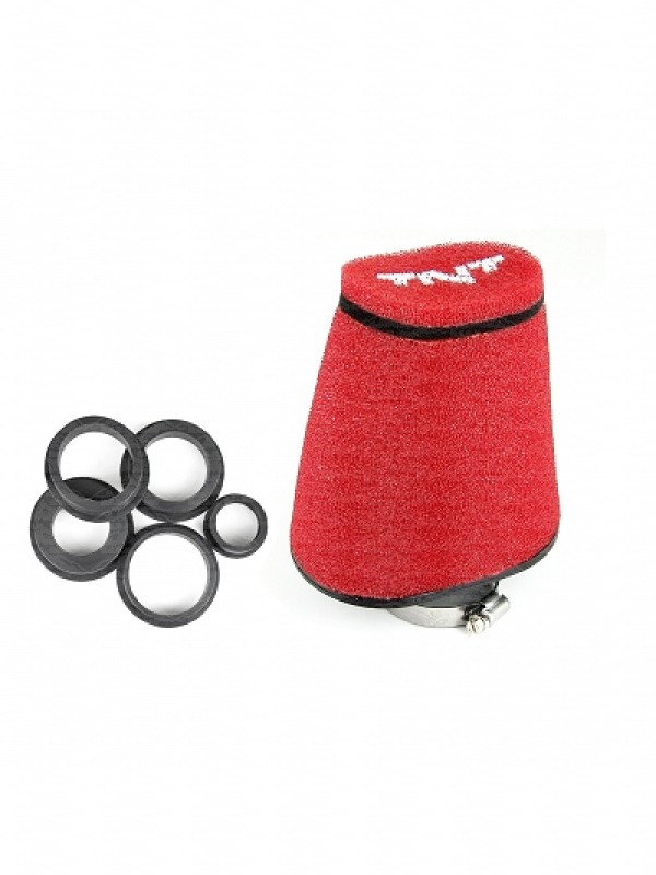 FILTRO ARIA TNT SPUGNA BIG Ø28a55 DRITTO ROSSO 115022B