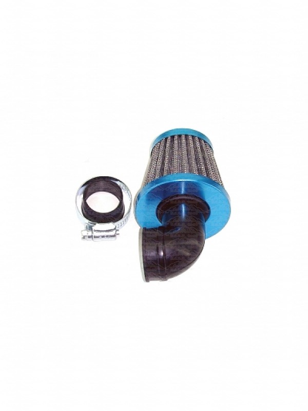 FILTRO ARIA TNT KN CURVA 90° 28 / 35 BLU ANODIZZATO 115065