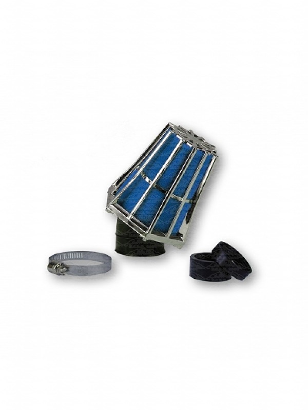 FILTRO ARIA TNT R-EVOLUTION 30° Ø35 / 28 CROMO / BLU 115090