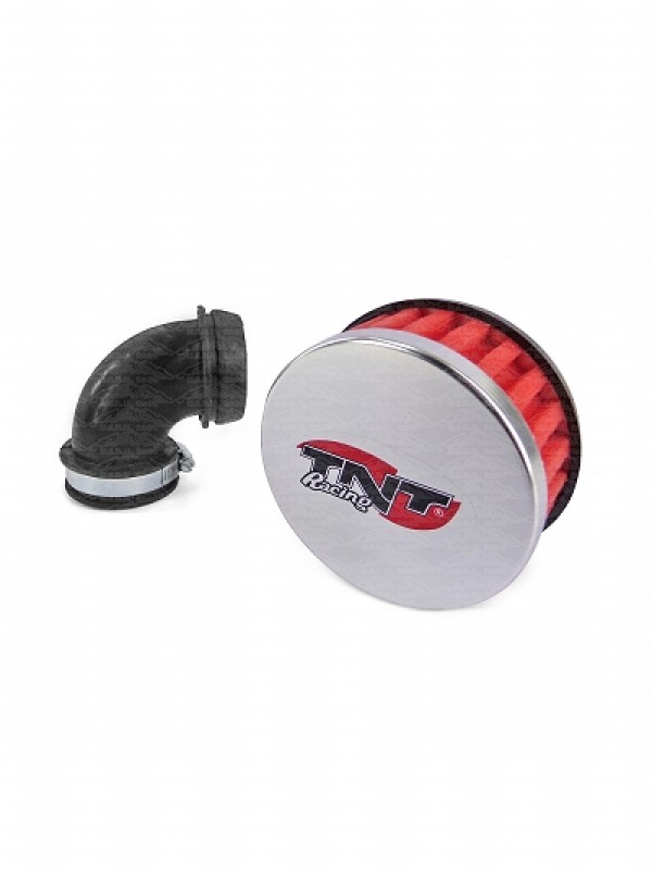 FILTRO ARIA TNT R-BOX HS CURVA 90° ROSSO attacco 28 / 35mm 115096