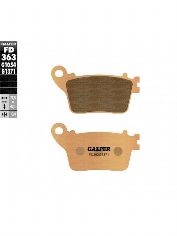 COPPIA PASTIGLIE FRENO POSTERIORE GALFER SINTER HONDA-KAWASAKI-SUZUKI-YAMAHA FD363G1371
