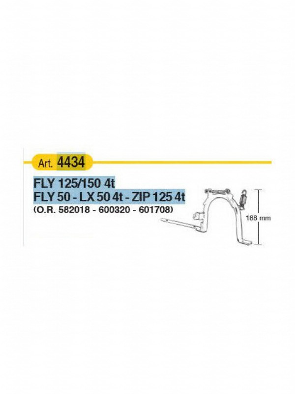 4434 Buzzetti Cavalletto centrale FLY 125/150 4t FLY50 - LX50 4t - ZIP125 4t