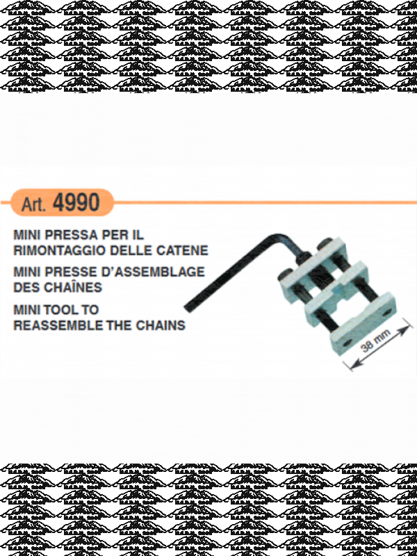   4990 BUZZETTI MOTO SCOOTER ATTREZZO MANUTENZIONE MINI PRESSA RIMONTAGGIO CATENE