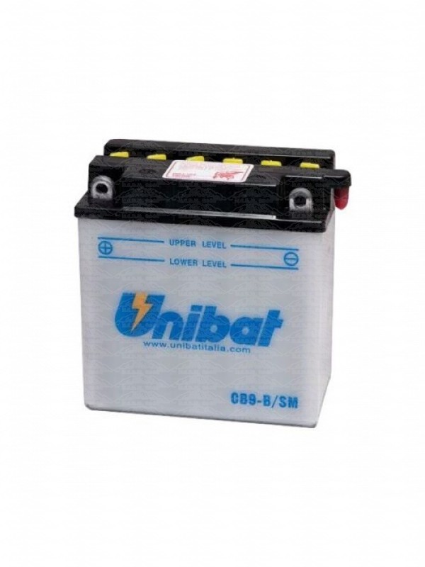 BATTERIA UNIBAT CB9-B = YUASA YB9-B COMPLETA DI SOLUZIONE INTERNA PER Batteria Moto/Scooter
