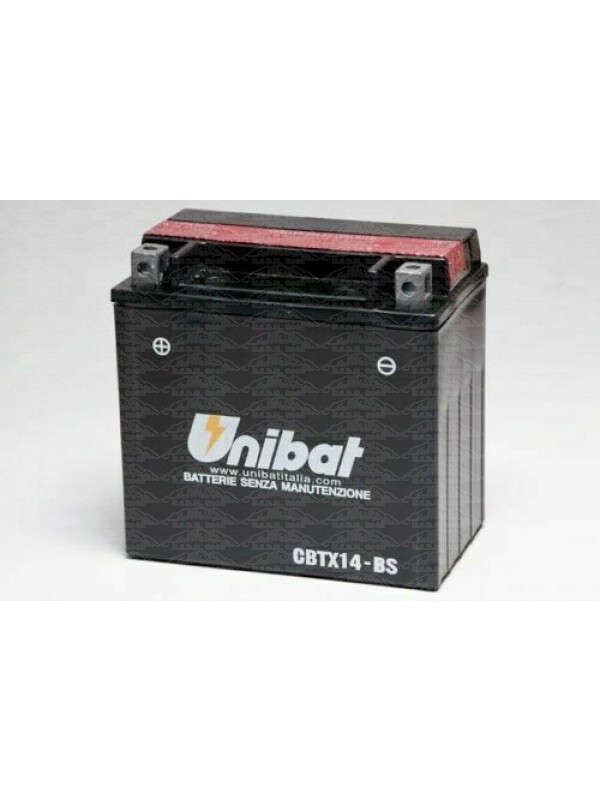 Unibat CBTX14-BS = YTX14-BS 12V 12Ah Batteria per Moto-Scooter