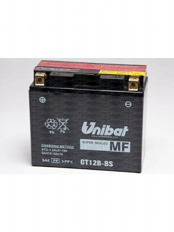 BATTERIA MOTO UNIBAT CT12BBS = YUASA YT12B-BS