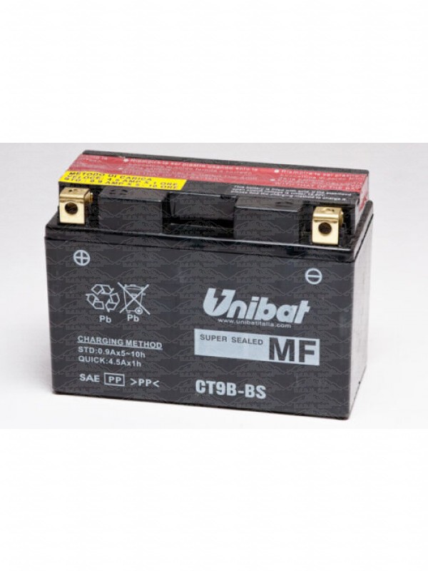 BATTERIA MOTO UNIBAT CT9BBS = YUASA YT9B-BS