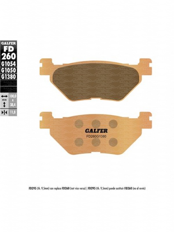 PASTIGLIE FRENO SINTER GALFER POSTEIORE YAMAHA T.MAX 500/530/560
