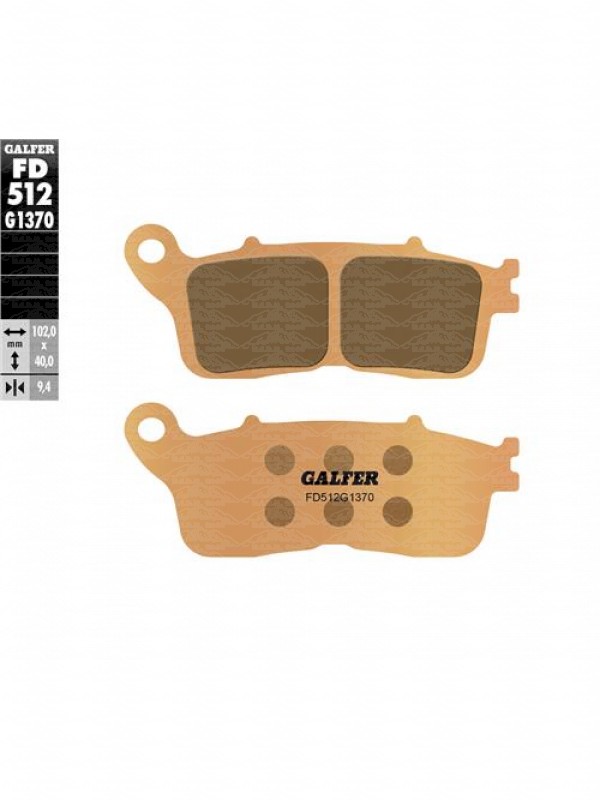 COPPIA PASTIGLIA FRENO POSTERIORE HONDA GALFER SINTER FD512G1370